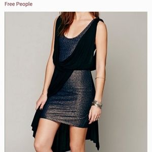 Free People "Eleanor" asymmetrical midi dress